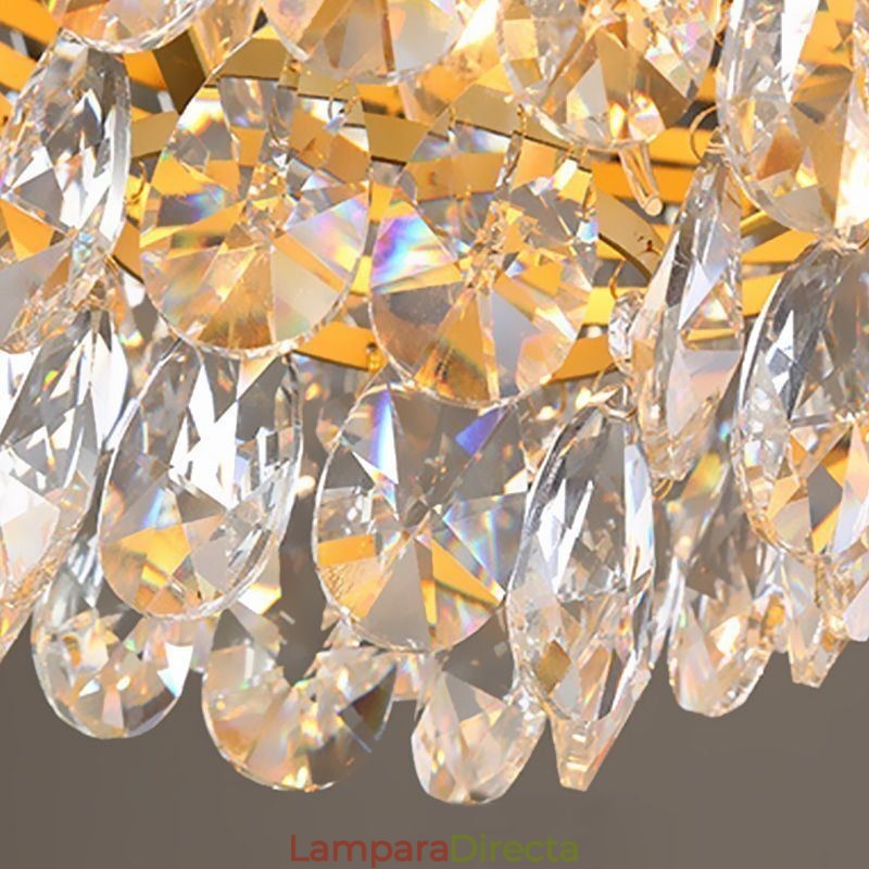 Lámpara colgante de cristal, lámpara colgante cónica.
