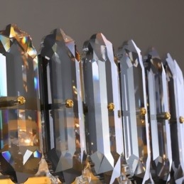 Lámpara colgante de cristal, lámpara colgante cónica.