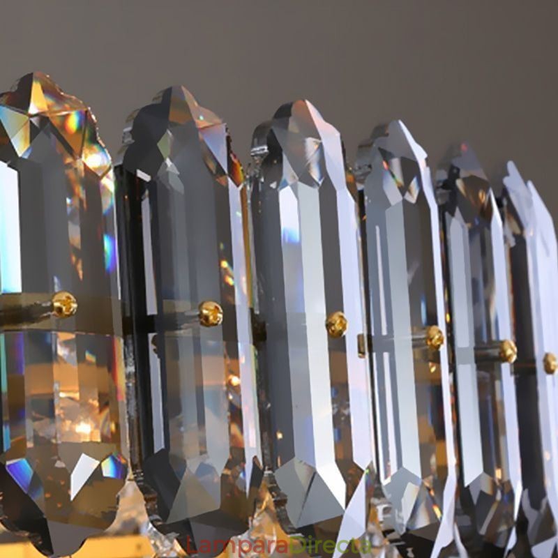 Lámpara colgante de cristal, lámpara colgante cónica.