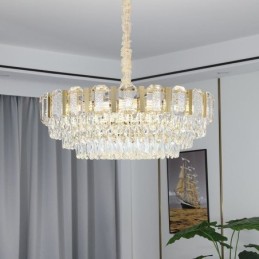 Lámpara colgante de cristal redonda para techo