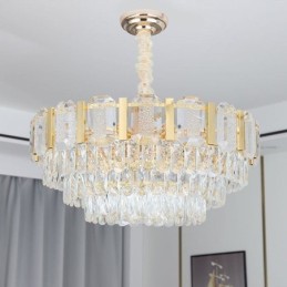 Lámpara colgante de cristal redonda para techo