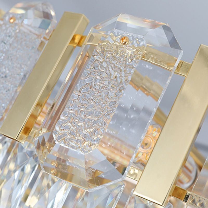 Lámpara colgante de cristal redonda para techo