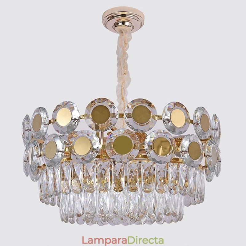 Lámpara colgante de cristal moderna, accesorio de iluminación de techo