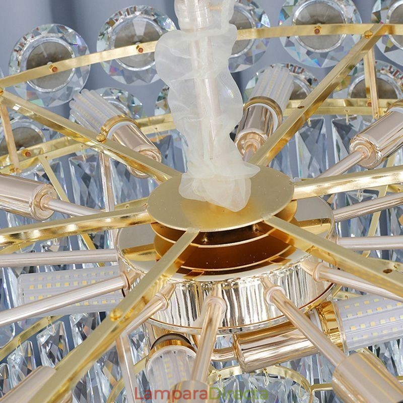 Lámpara colgante de cristal moderna, accesorio de iluminación de techo