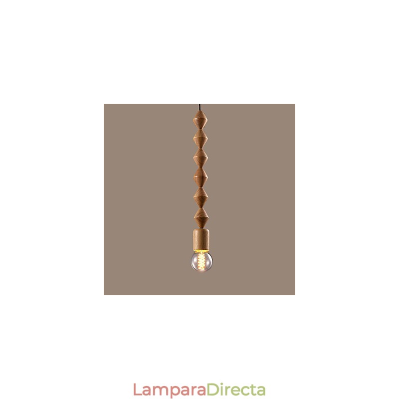 Lámpara de araña de bambú de madera de estilo mini clásico tradicional