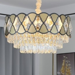 Lámpara colgante de cristal moderna con encaje para techo
