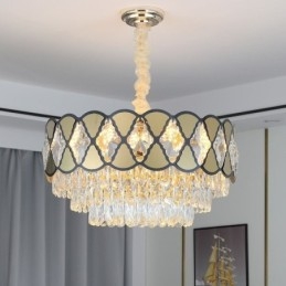 Lámpara colgante de cristal moderna con encaje para techo