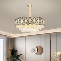 Lámpara colgante de cristal moderna con encaje para techo