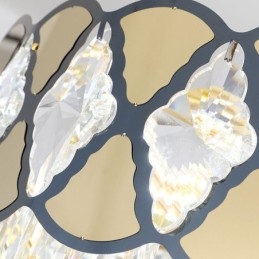Lámpara colgante de cristal moderna con encaje para techo