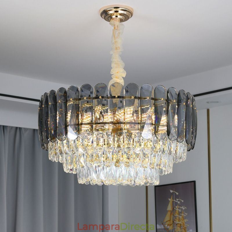 Lámpara de techo colgante de cristal