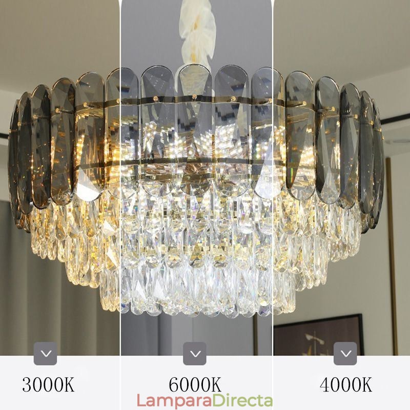 Lámpara de techo colgante de cristal