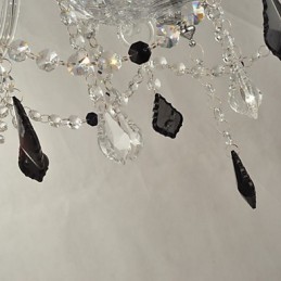 Elegante lámpara de araña de cristal con 12 luces
