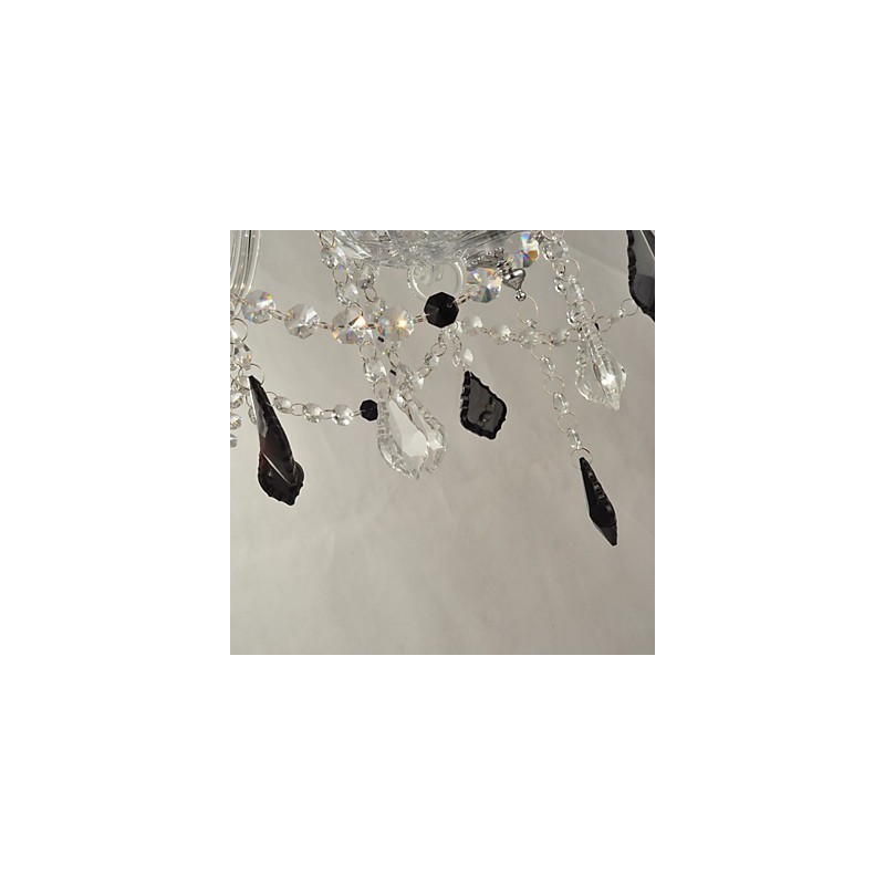 Elegante lámpara de araña de cristal con 12 luces