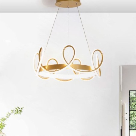 Lámpara colgante moderna Crown, lámpara colgante de aluminio, 1 luz Lámpara colgante moderna Crown, lámpara colgante de aluminio, 1 luz