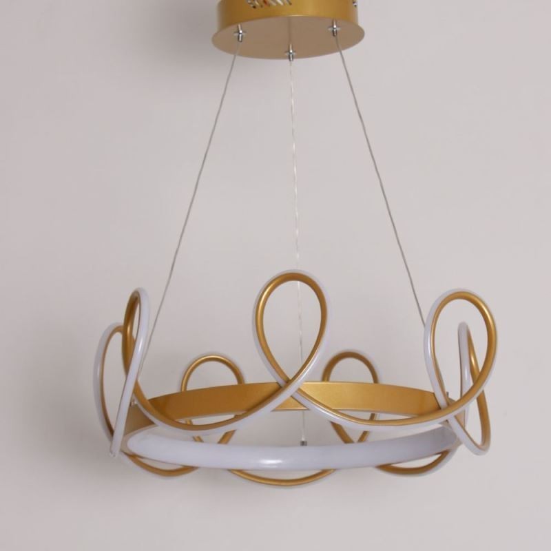 Lámpara colgante moderna Crown, lámpara colgante de aluminio, 1 luz
