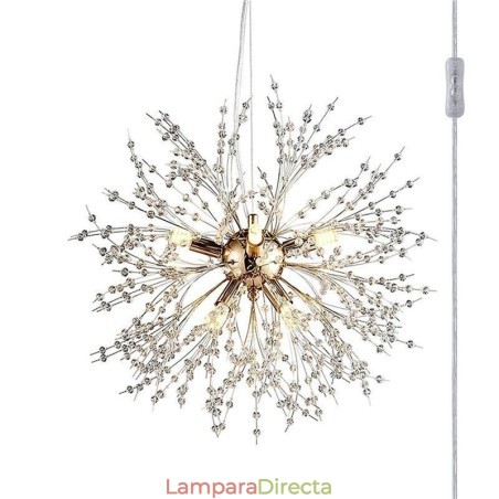 Lámpara colgante de diente de león de 8 luces con diseño de fuegos artificiales Lámpara colgante de diente de león de 8 luces con diseño de fuegos artificiales