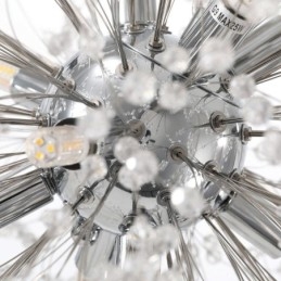 Lámpara colgante de diente de león de 8 luces con diseño de fuegos artificiales