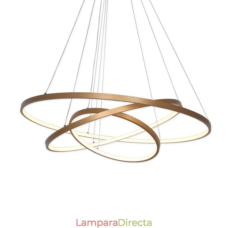 Lámpara colgante moderna de 3 anillos para techo