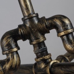 Lámpara colgante estilo rústico campestre con 6 luces estilo retro industrial vintage con forma de tubería de agua
