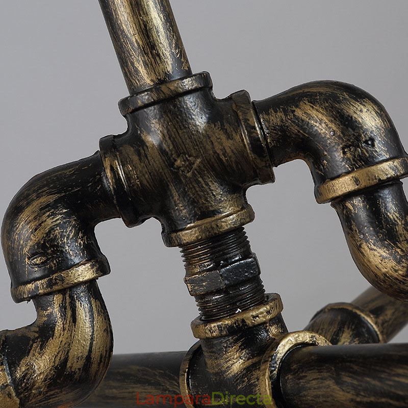 Lámpara colgante estilo rústico campestre con 6 luces estilo retro industrial vintage con forma de tubería de agua