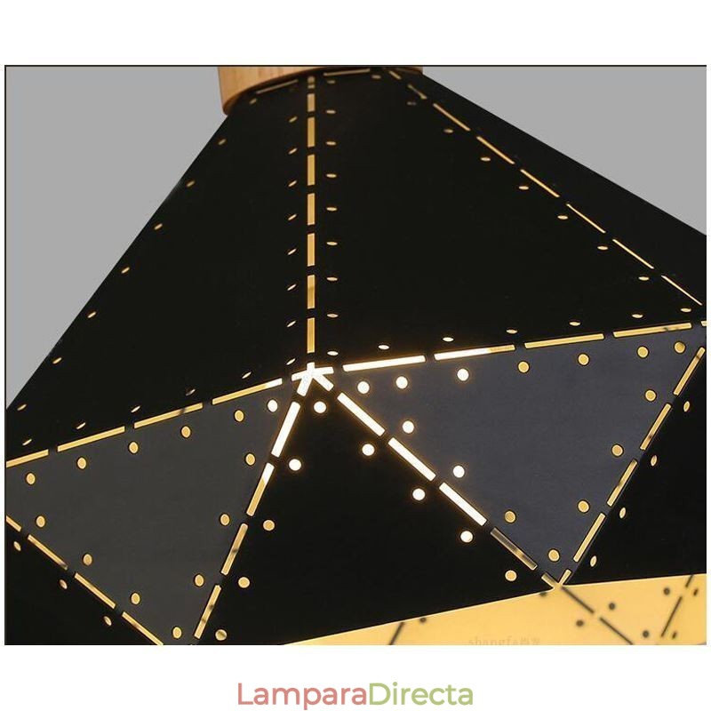 Lámpara colgante industrial retro vintage con pantalla hueca