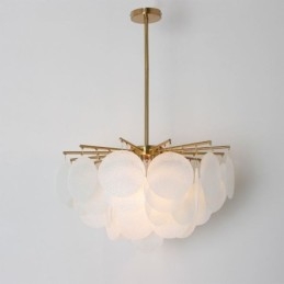 Lámpara colgante moderna de 6 luces con forma de cristal
