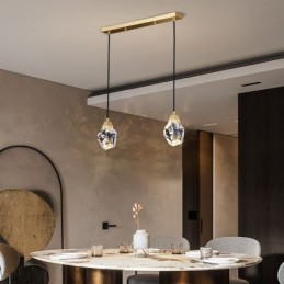 Lámpara colgante de techo con forma de bola de cristal mini y sencilla
