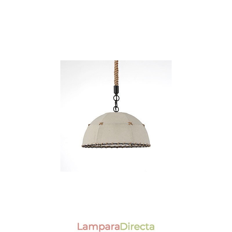 Lámparas colgantes de 1 luz con forma semicircular, estilo vintage, estilo industrial, de tela amarilla y metales.