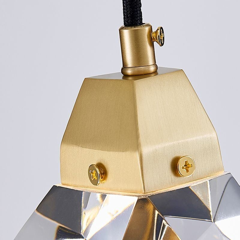 Lámpara colgante de techo con forma de bola de cristal mini y sencilla