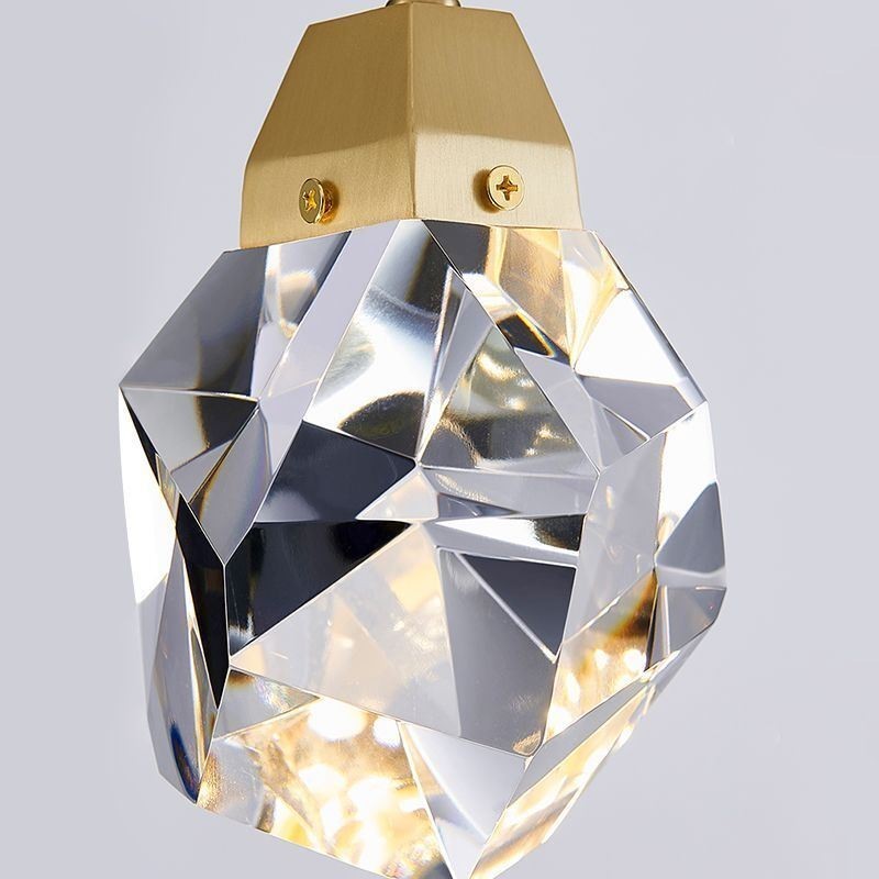Lámpara colgante de techo con forma de bola de cristal mini y sencilla