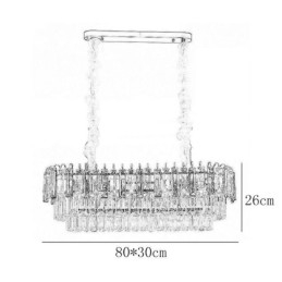 Lámpara colgante rectangular de cristal para techo