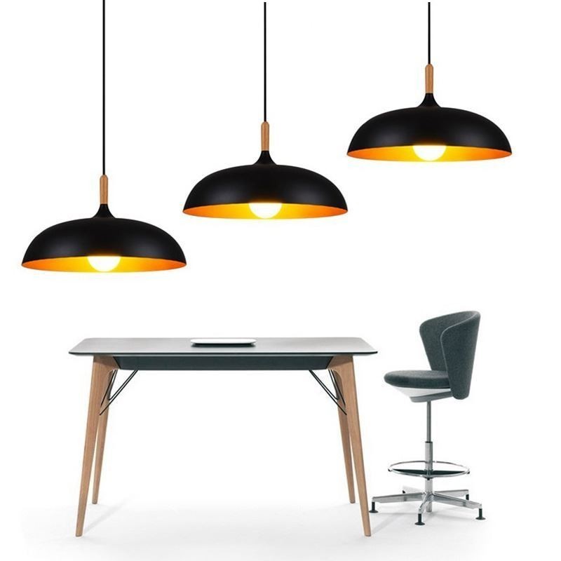 Lámpara colgante moderna minimalista, lámpara decorativa en blanco y negro