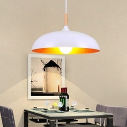 Lámpara colgante moderna minimalista, lámpara decorativa en blanco y negro