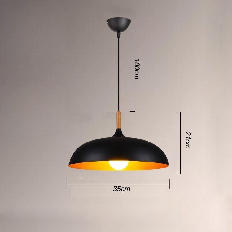 Lámpara colgante moderna minimalista, lámpara decorativa en blanco y negro