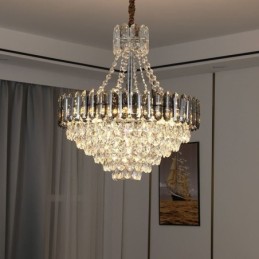 Lámpara colgante de cristal, lámpara colgante cónica.