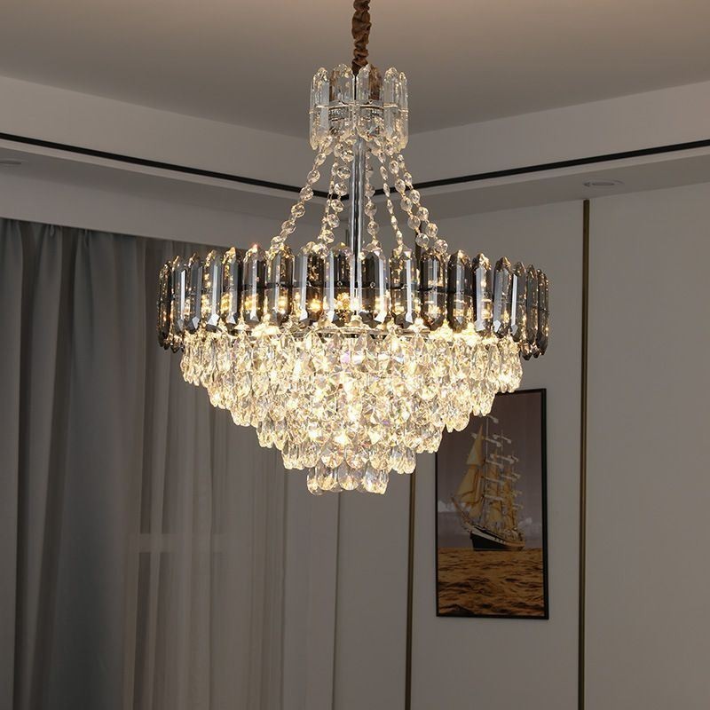Lámpara colgante de cristal, lámpara colgante cónica.