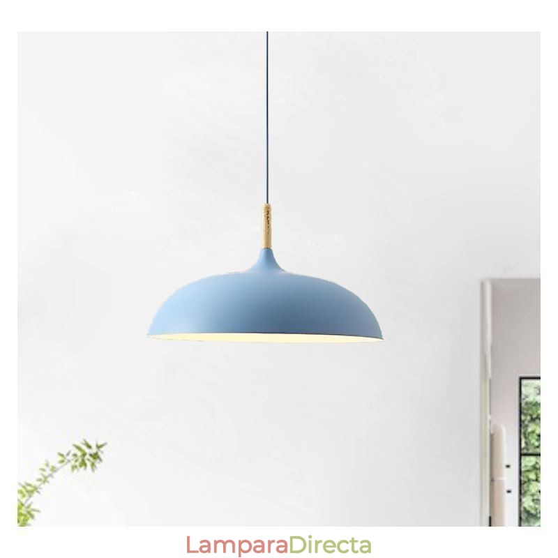 Lámpara colgante moderna con diseño de macarrón colorido