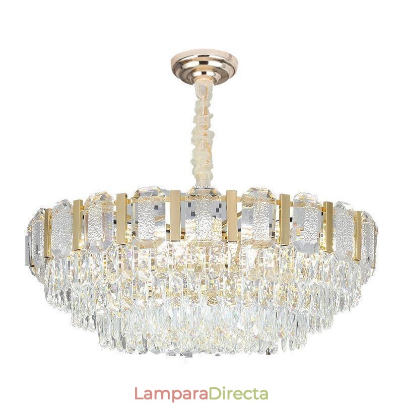 Lámpara colgante de cristal redonda para techo