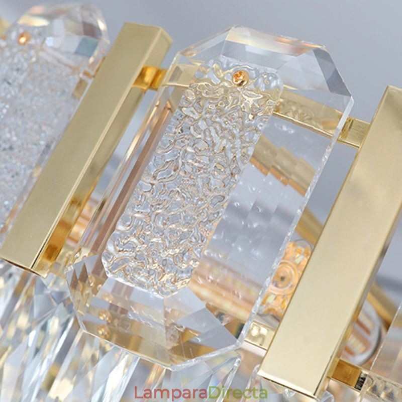 Lámpara colgante de cristal redonda para techo