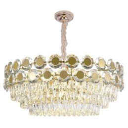 Lámpara colgante de cristal moderna, accesorio de iluminación de techo