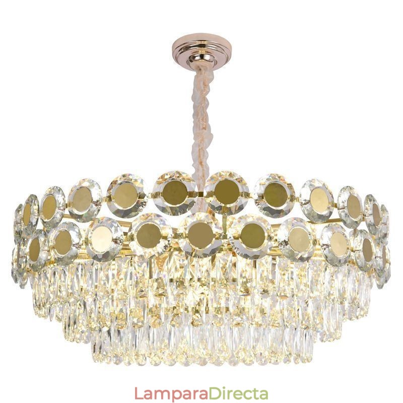 Lámpara colgante de cristal moderna, accesorio de iluminación de techo