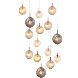 Lámpara colgante de cristal creativa y decorativa con forma de globo de cristal para loft