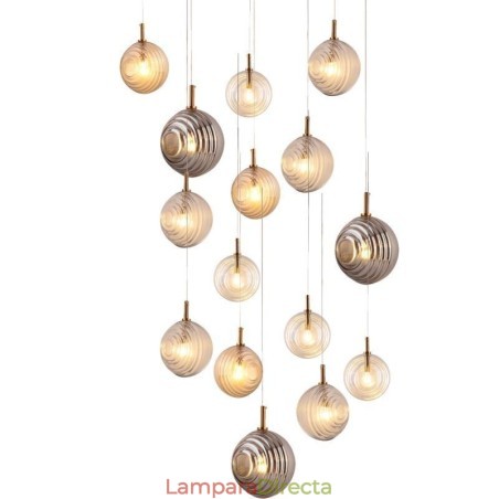 Lámpara colgante de cristal creativa y decorativa con forma de globo de cristal para loft Lámpara colgante de cristal creativa y decorativa con forma de globo de cristal para loft