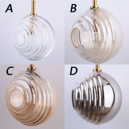 Lámpara colgante de cristal creativa y decorativa con forma de globo de cristal para loft