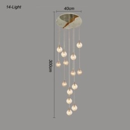 Lámpara colgante de cristal creativa y decorativa con forma de globo de cristal para loft