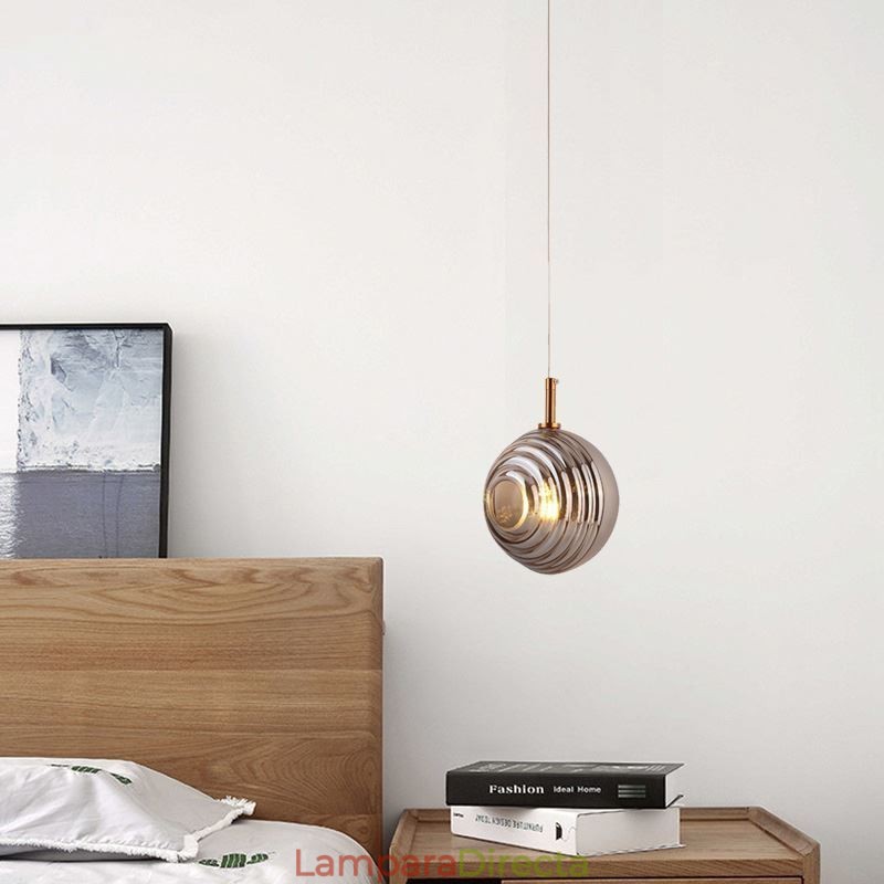Lámpara colgante de cristal creativa y decorativa con forma de globo de cristal para loft