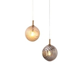 Lámpara colgante de cristal creativa y decorativa con forma de globo de cristal para loft