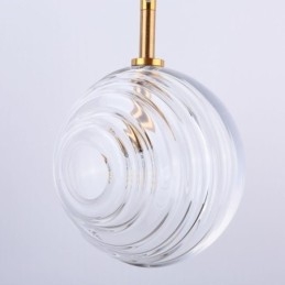 Lámpara colgante de cristal creativa y decorativa con forma de globo de cristal para loft