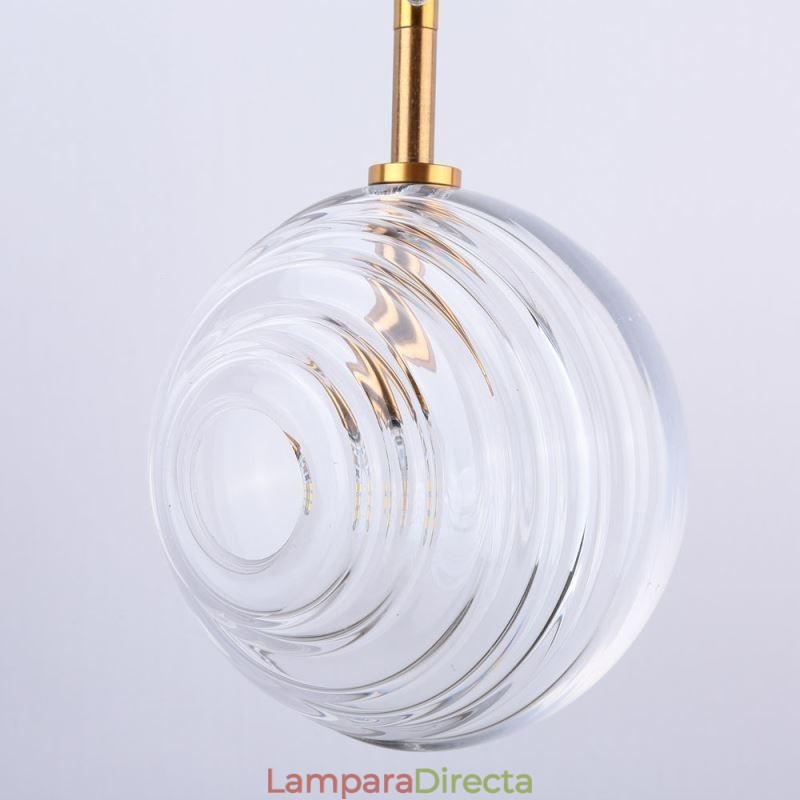 Lámpara colgante de cristal creativa y decorativa con forma de globo de cristal para loft