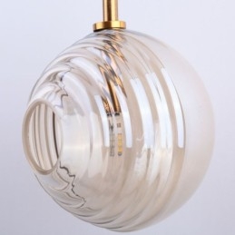 Lámpara colgante de cristal creativa y decorativa con forma de globo de cristal para loft